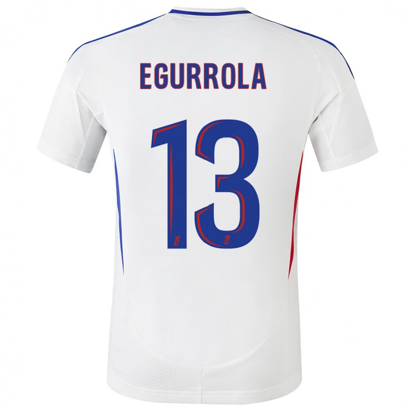 Danxen Mujer Camiseta Damaris Egurrola #13 Blanco Azul 1ª Equipación 2024/25 La Camisa