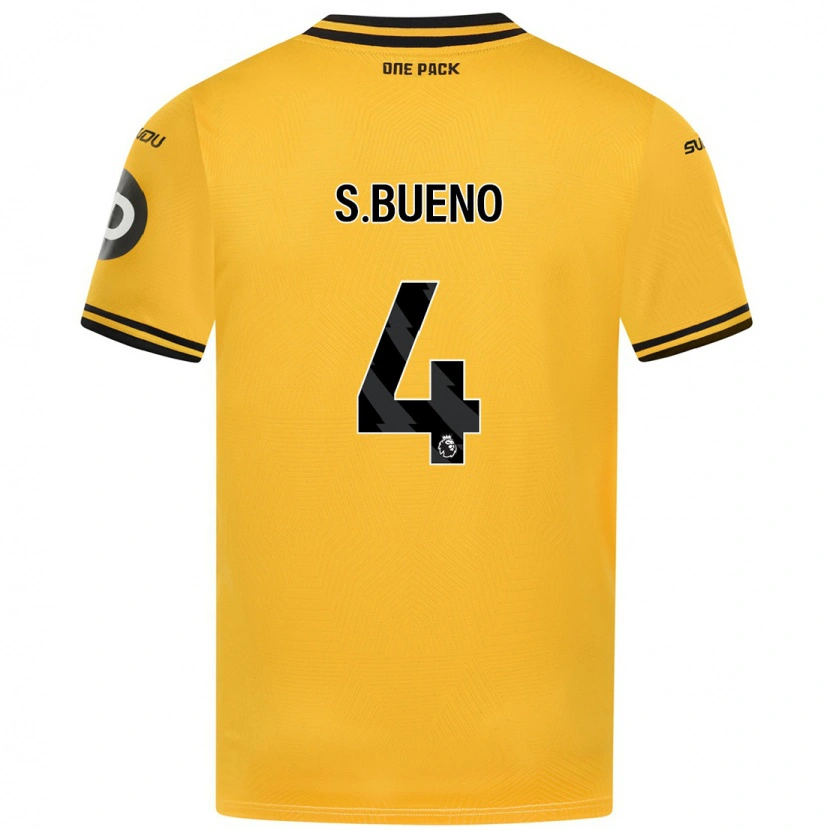 Danxen Mujer Camiseta Santiago Bueno #4 Amarillo 1ª Equipación 2024/25 La Camisa