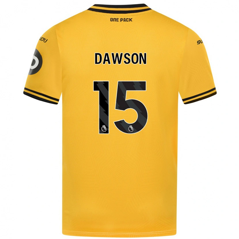 Danxen Mujer Camiseta Craig Dawson #15 Amarillo 1ª Equipación 2024/25 La Camisa