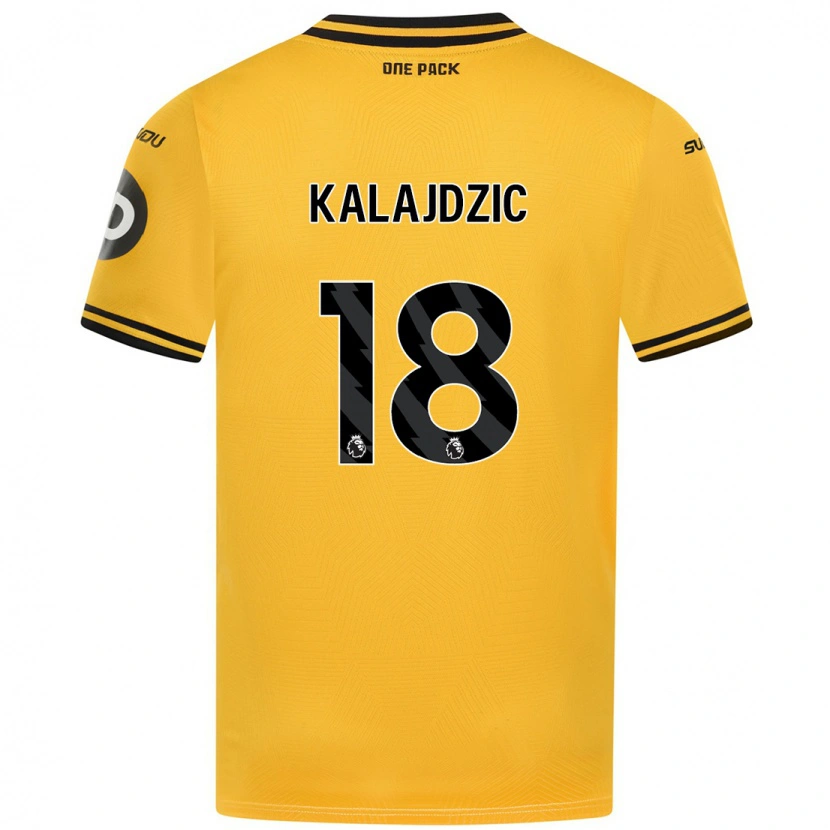 Danxen Mujer Camiseta Sasa Kalajdzic #18 Amarillo 1ª Equipación 2024/25 La Camisa