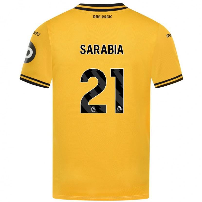 Danxen Mujer Camiseta Pablo Sarabia #21 Amarillo 1ª Equipación 2024/25 La Camisa