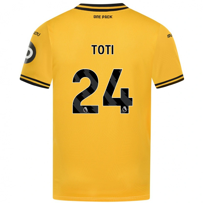 Danxen Mujer Camiseta Toti #24 Amarillo 1ª Equipación 2024/25 La Camisa