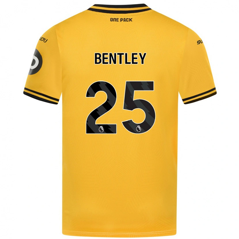 Danxen Mujer Camiseta Daniel Bentley #25 Amarillo 1ª Equipación 2024/25 La Camisa