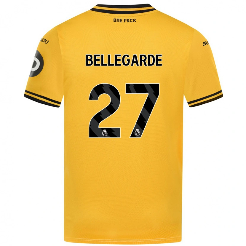 Danxen Mujer Camiseta Jean-Ricner Bellegarde #27 Amarillo 1ª Equipación 2024/25 La Camisa