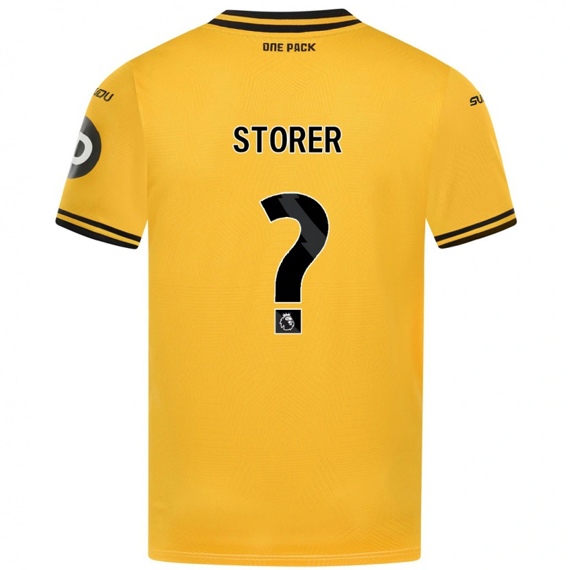 Danxen Mujer Camiseta James Storer #0 Amarillo 1ª Equipación 2024/25 La Camisa