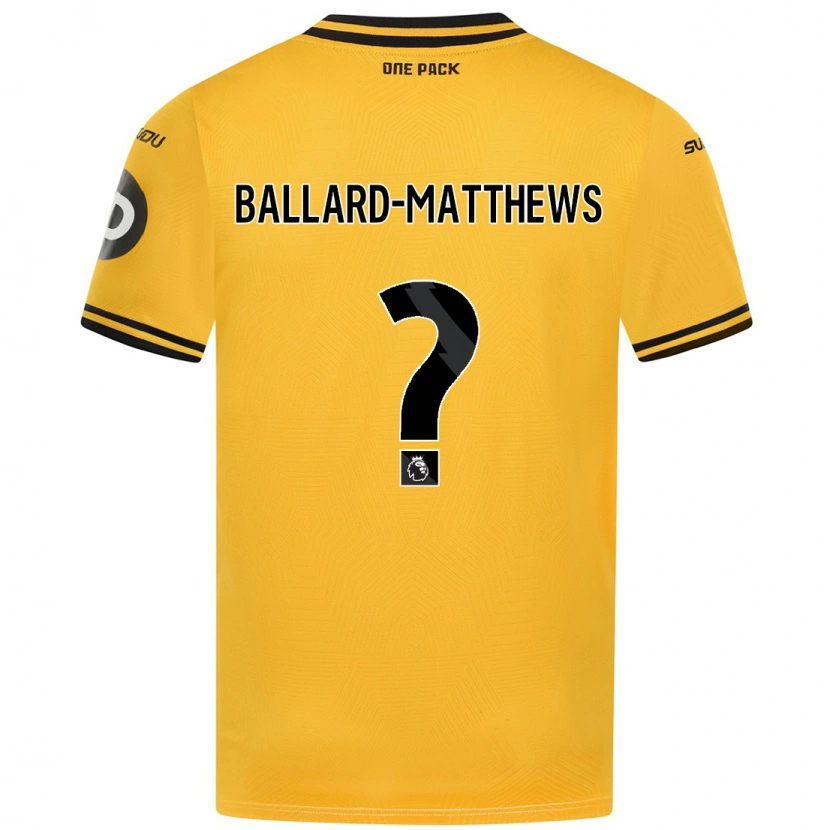 Danxen Mujer Camiseta Emilio Ballard-Matthews #0 Amarillo 1ª Equipación 2024/25 La Camisa