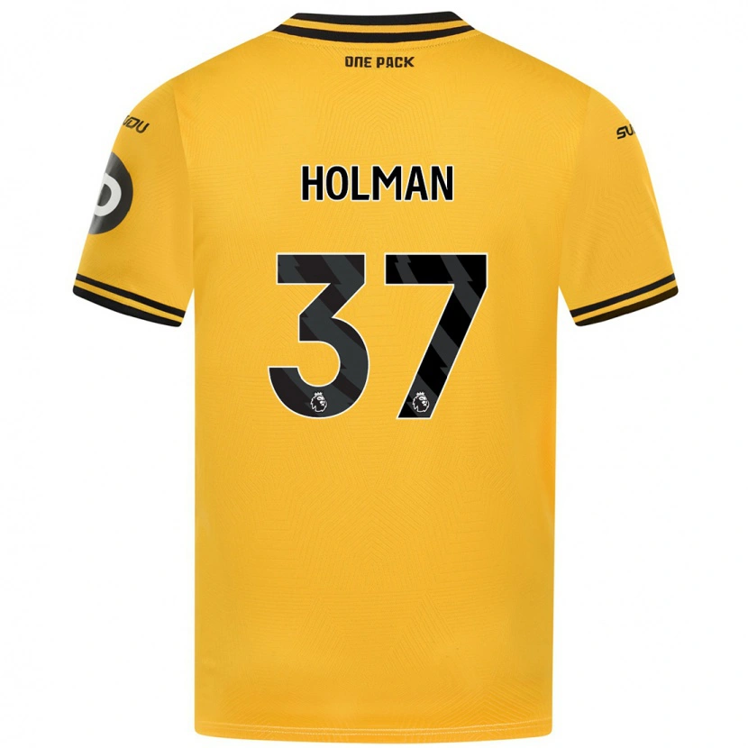 Danxen Mujer Camiseta Fletcher Holman #37 Amarillo 1ª Equipación 2024/25 La Camisa