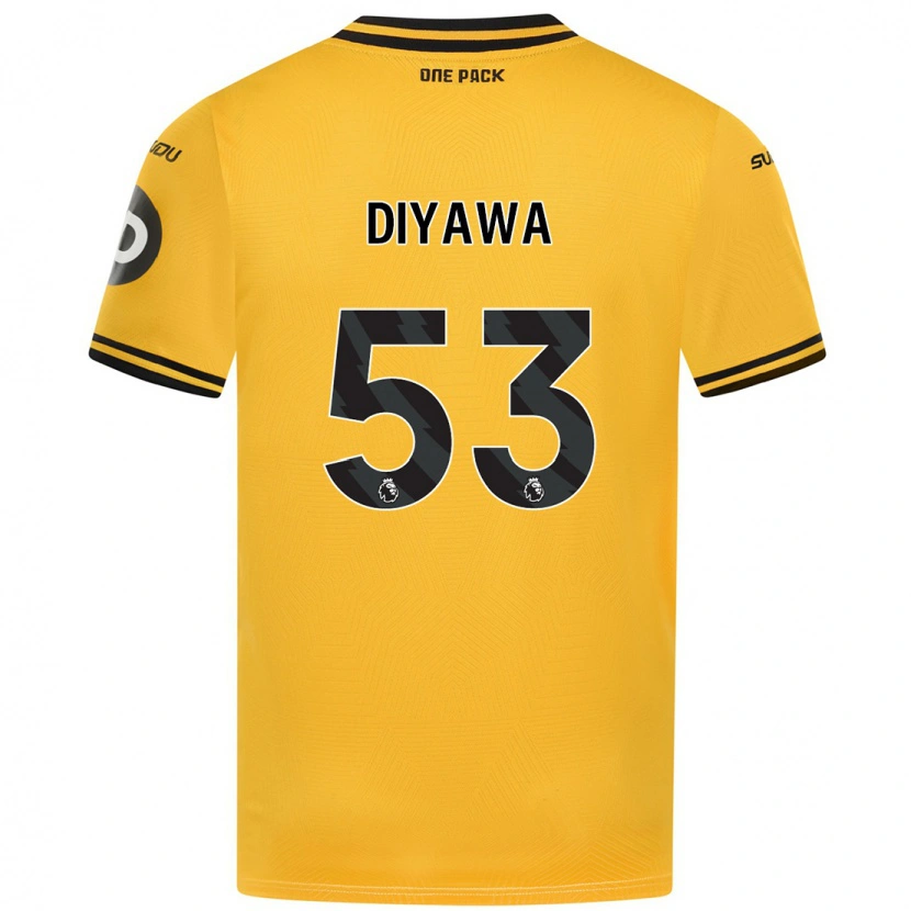 Danxen Mujer Camiseta Aaron Keto-Diyawa #53 Amarillo 1ª Equipación 2024/25 La Camisa