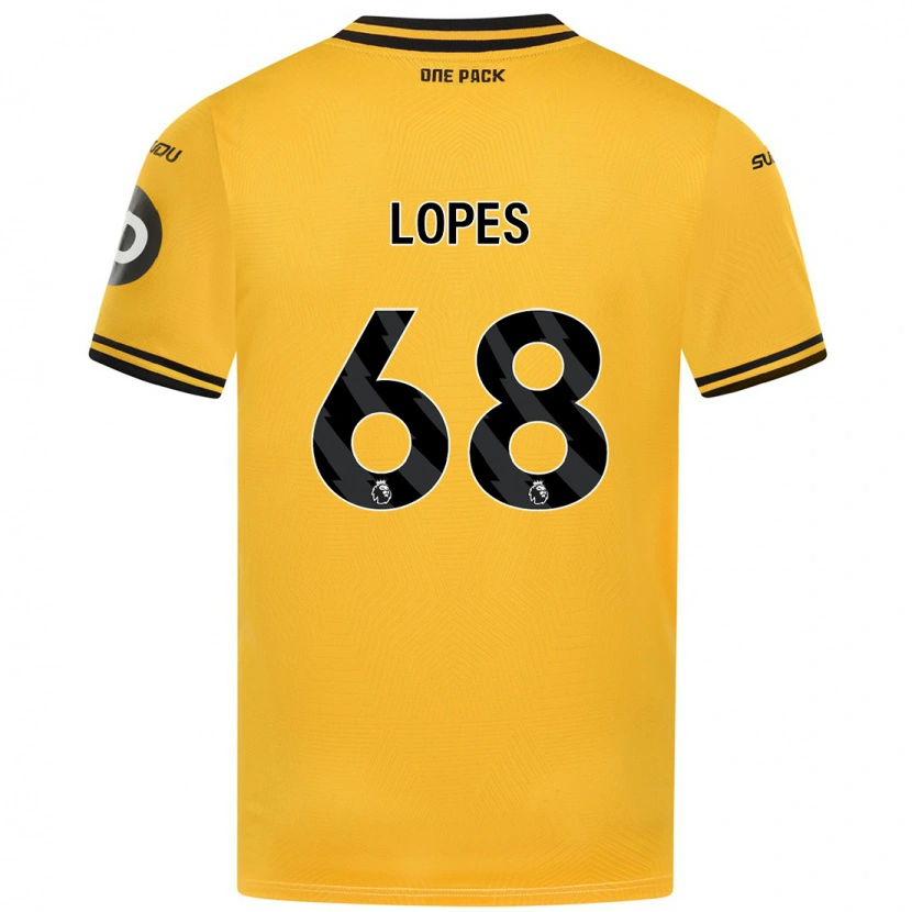 Danxen Mujer Camiseta Leo Lopes #68 Amarillo 1ª Equipación 2024/25 La Camisa