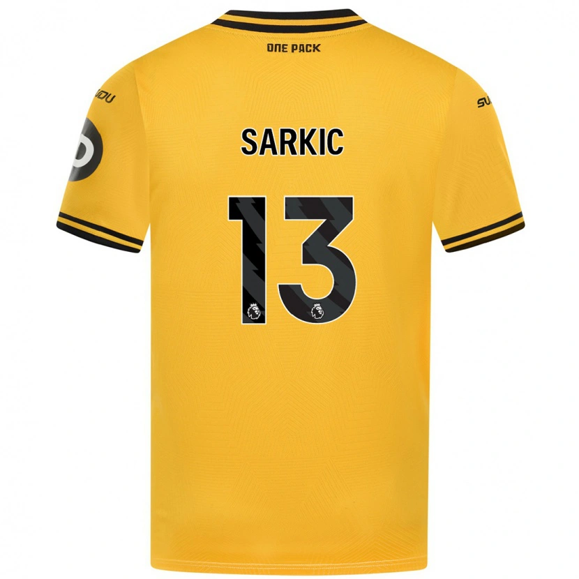 Danxen Mujer Camiseta Matija Sarkic #13 Amarillo 1ª Equipación 2024/25 La Camisa