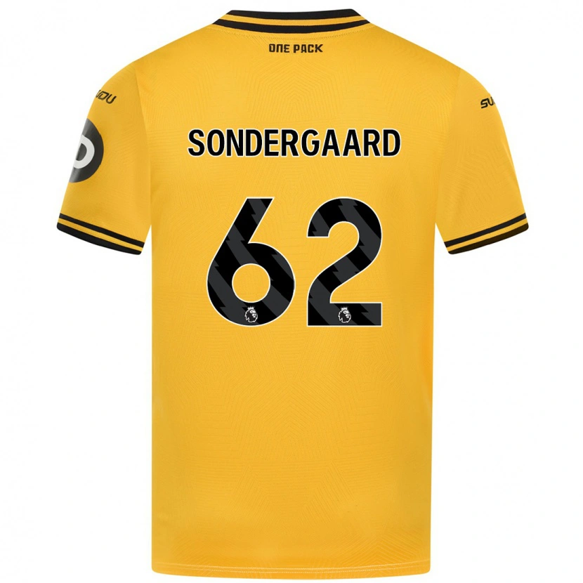 Danxen Mujer Camiseta Andreas Sondergaard #62 Amarillo 1ª Equipación 2024/25 La Camisa