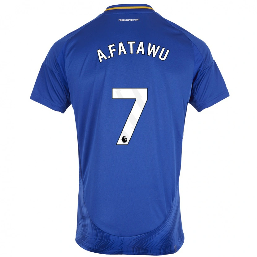 Danxen Mujer Camiseta Issahaku Fatawu #7 Azul Blanco 1ª Equipación 2024/25 La Camisa