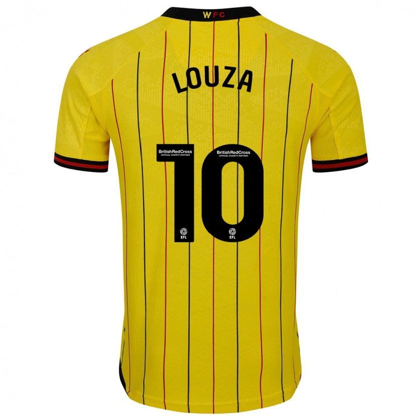 Danxen Mujer Camiseta Imrân Louza #10 Amarillo Negro 1ª Equipación 2024/25 La Camisa