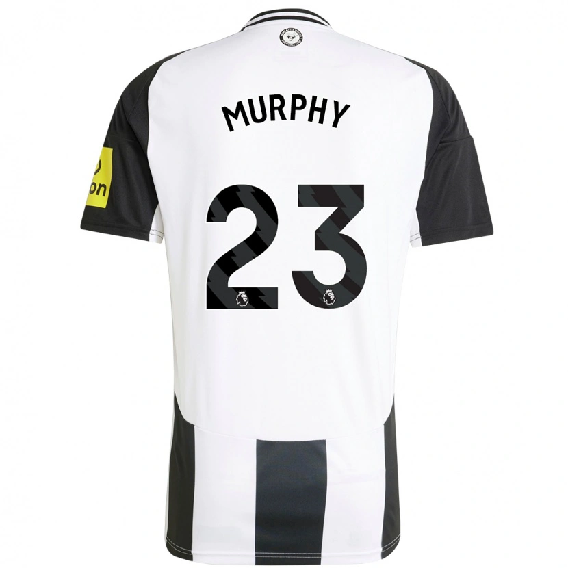 Danxen Mujer Camiseta Jacob Murphy #23 Blanco Negro 1ª Equipación 2024/25 La Camisa