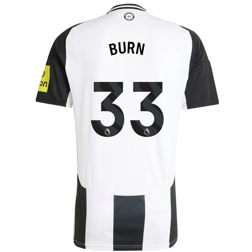 Danxen Mujer Camiseta Dan Burn #33 Blanco Negro 1ª Equipación 2024/25 La Camisa