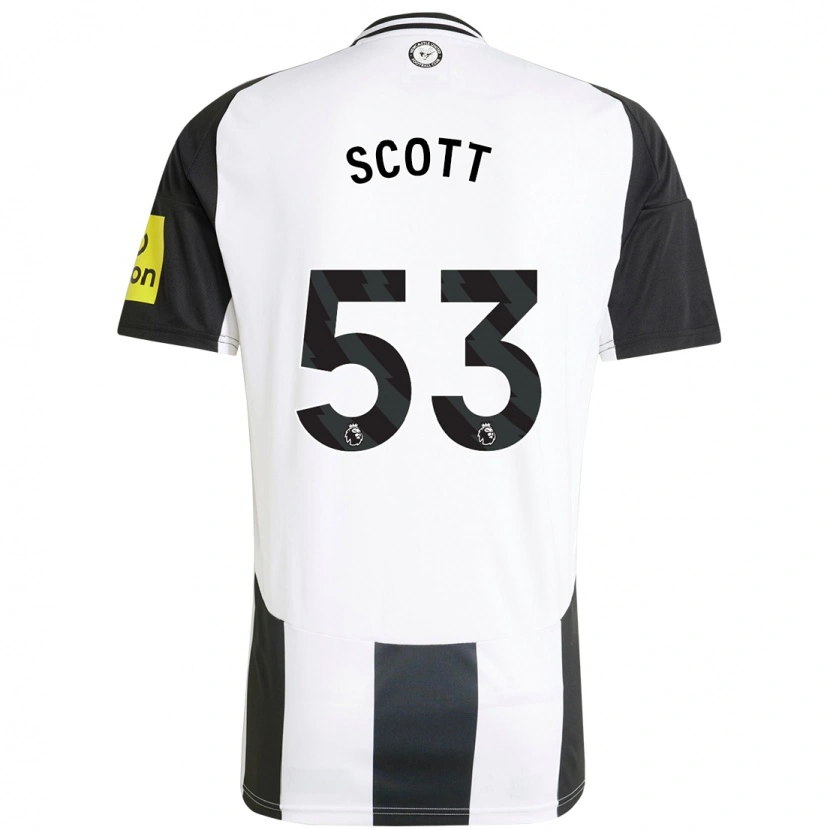 Danxen Mujer Camiseta Joshua Scott #53 Blanco Negro 1ª Equipación 2024/25 La Camisa