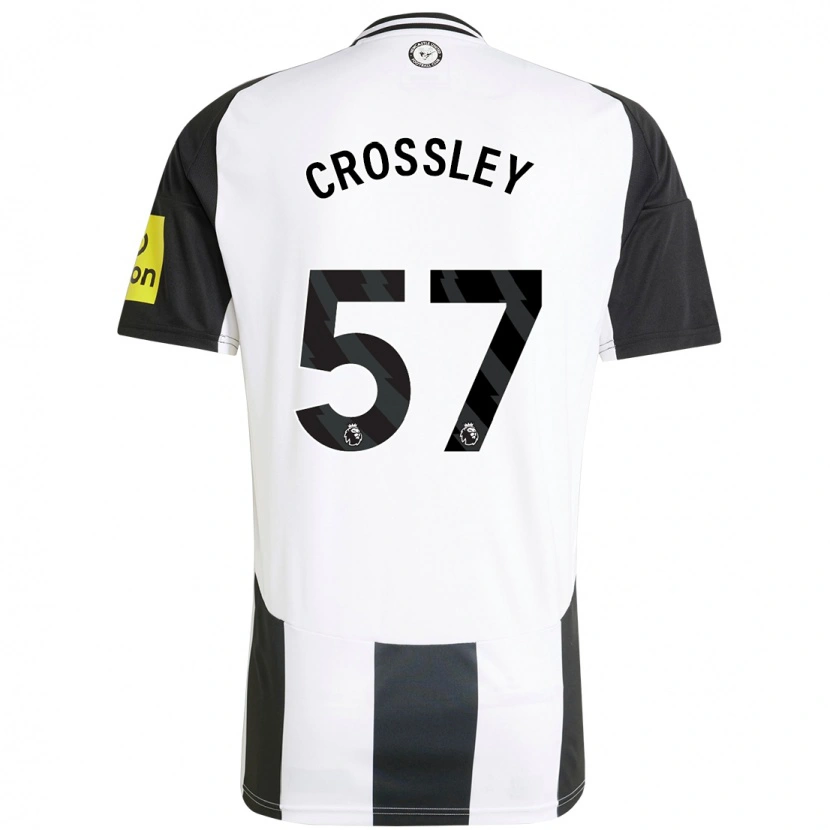 Danxen Mujer Camiseta Kyle Crossley #57 Blanco Negro 1ª Equipación 2024/25 La Camisa