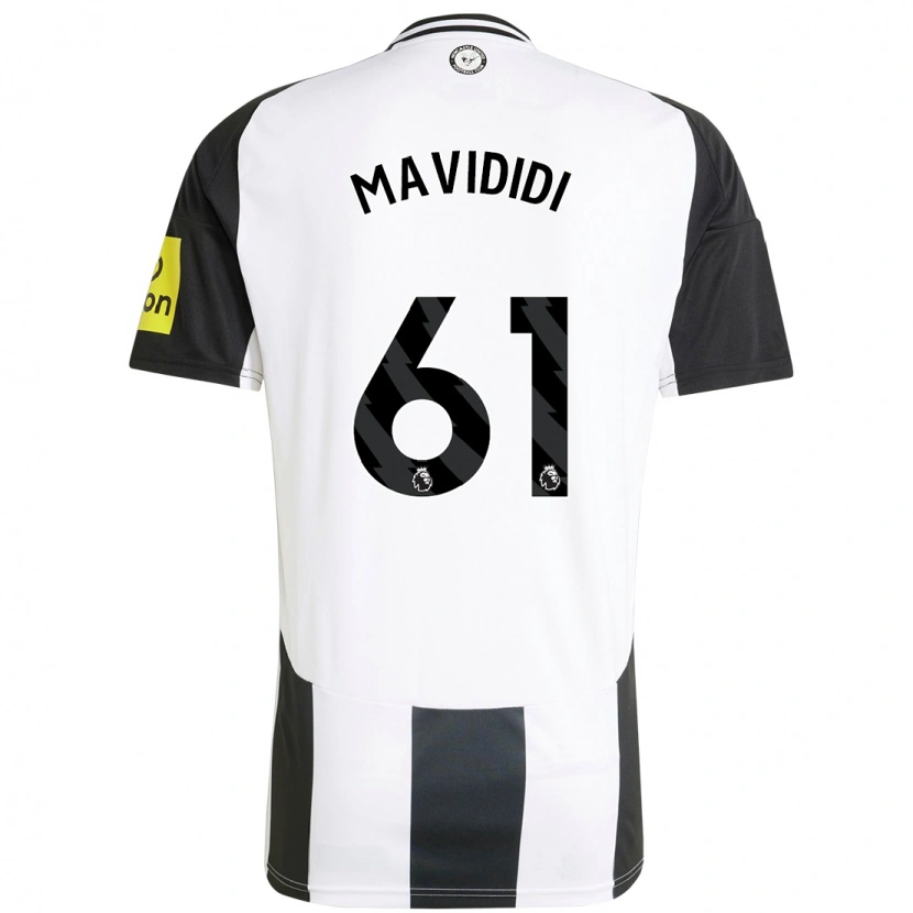 Danxen Mujer Camiseta Shaun Mavididi #61 Blanco Negro 1ª Equipación 2024/25 La Camisa