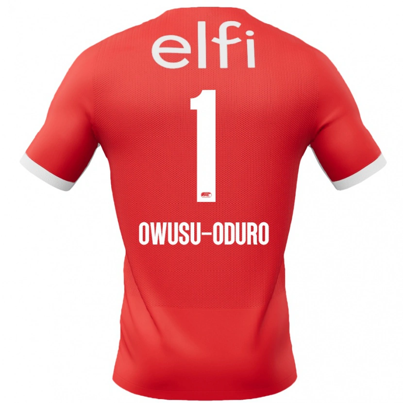 Danxen Mujer Camiseta Rome Jayden Owusu-Oduro #1 Rojo Blanco 1ª Equipación 2024/25 La Camisa