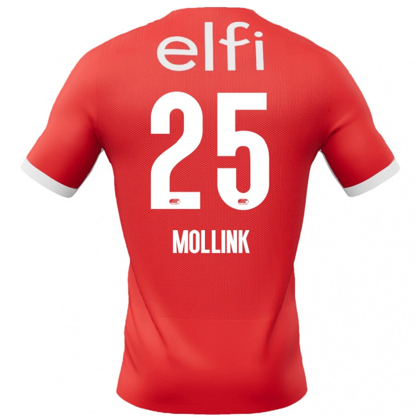 Danxen Mujer Camiseta Yaël Mollink #25 Rojo Blanco 1ª Equipación 2024/25 La Camisa