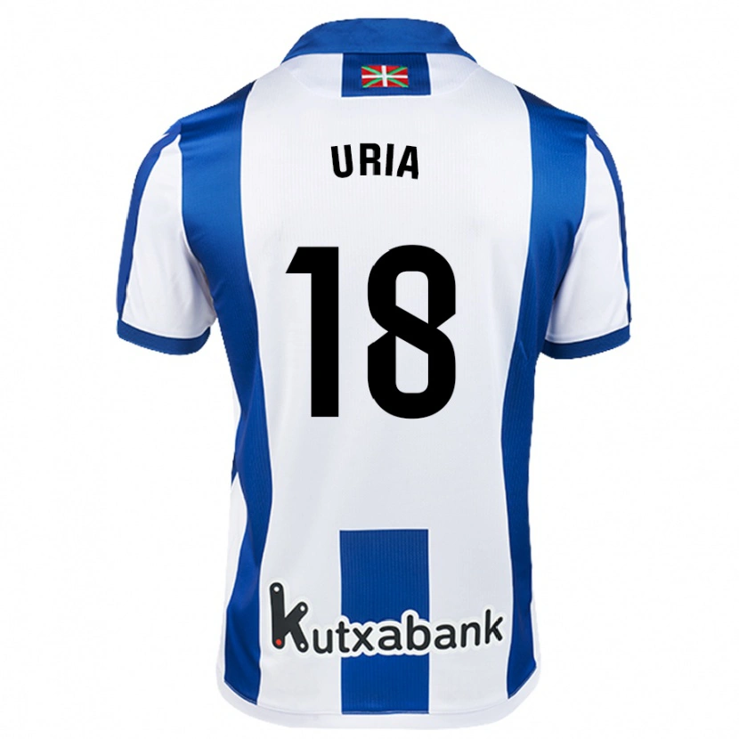 Danxen Mujer Camiseta Mirari Uria #18 Blanco Azul 1ª Equipación 2024/25 La Camisa