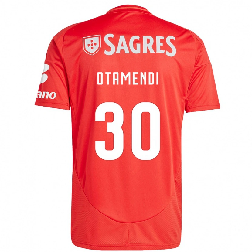 Danxen Mujer Camiseta Nicolás Otamendi #30 Rojo Blanco 1ª Equipación 2024/25 La Camisa