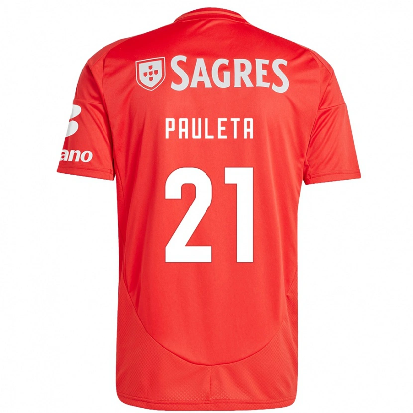 Danxen Mujer Camiseta Pauleta #21 Rojo Blanco 1ª Equipación 2024/25 La Camisa