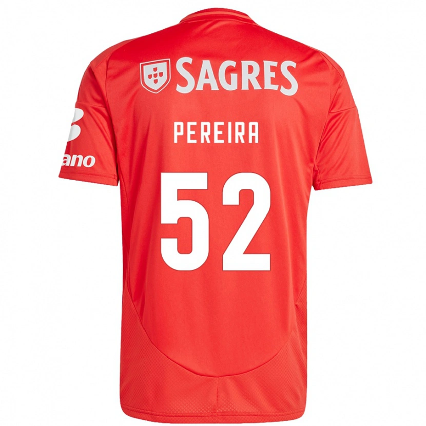 Danxen Mujer Camiseta Henrique Pereira #52 Rojo Blanco 1ª Equipación 2024/25 La Camisa