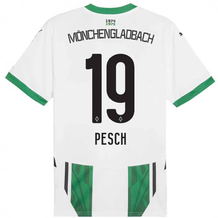 Danxen Mujer Camiseta Noah Pesch #19 Blanco Verde 1ª Equipación 2024/25 La Camisa