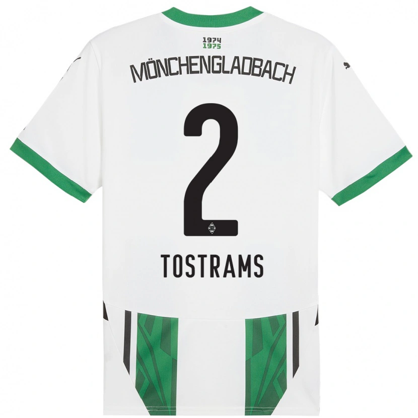 Danxen Mujer Camiseta Eva Tostrams #2 Blanco Verde 1ª Equipación 2024/25 La Camisa