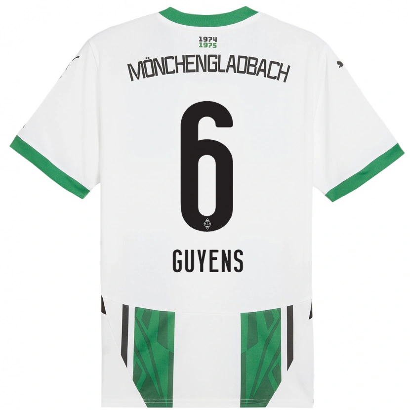 Danxen Mujer Camiseta Emily Guyens #6 Blanco Verde 1ª Equipación 2024/25 La Camisa