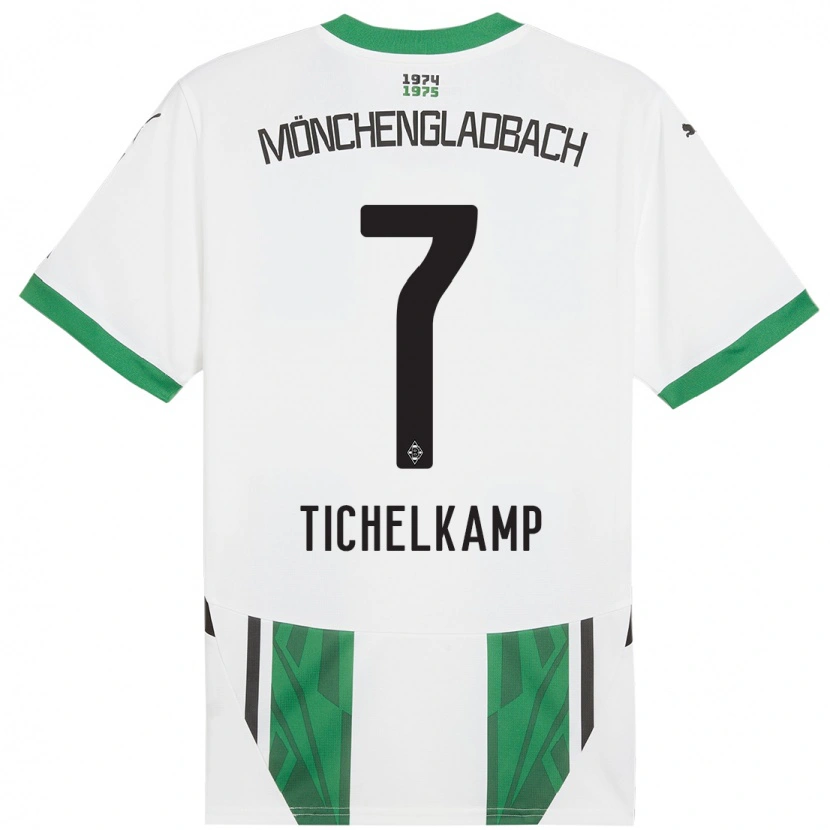 Danxen Mujer Camiseta Emily Tichelkamp #7 Blanco Verde 1ª Equipación 2024/25 La Camisa