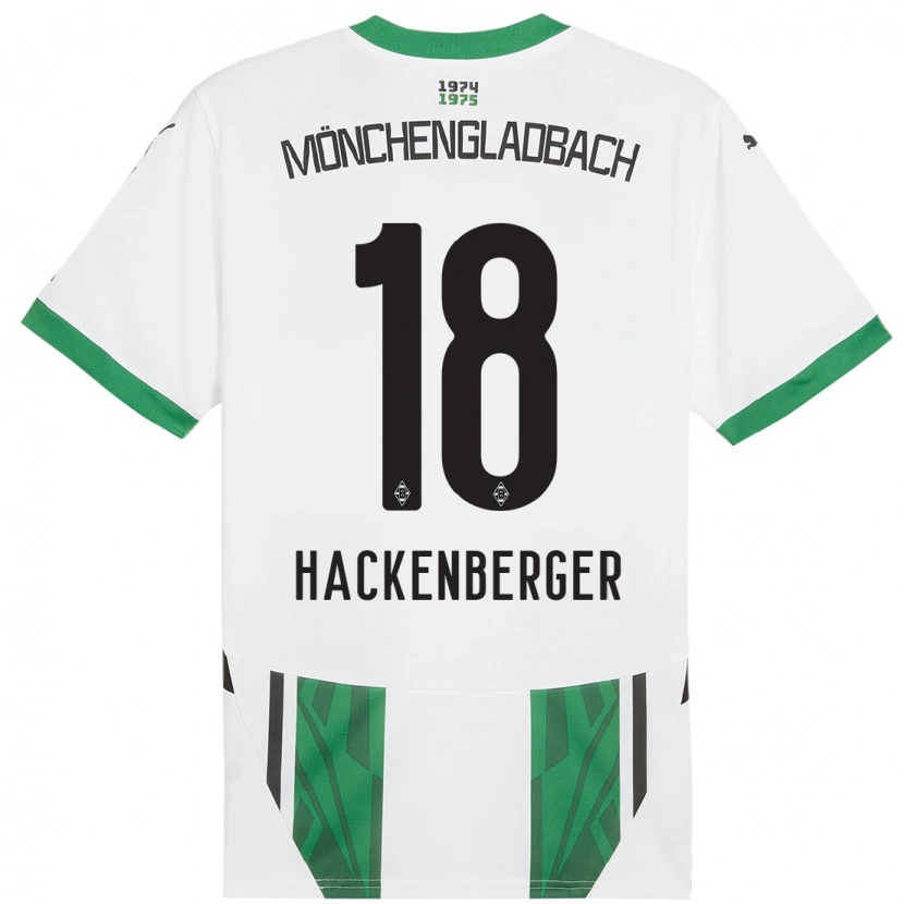 Danxen Mujer Camiseta Jessica Hackenberger #18 Blanco Verde 1ª Equipación 2024/25 La Camisa