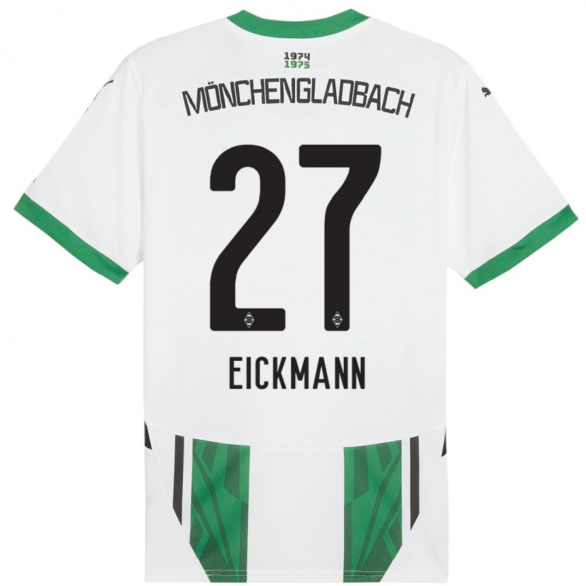 Danxen Mujer Camiseta Mia Eickmann #27 Blanco Verde 1ª Equipación 2024/25 La Camisa