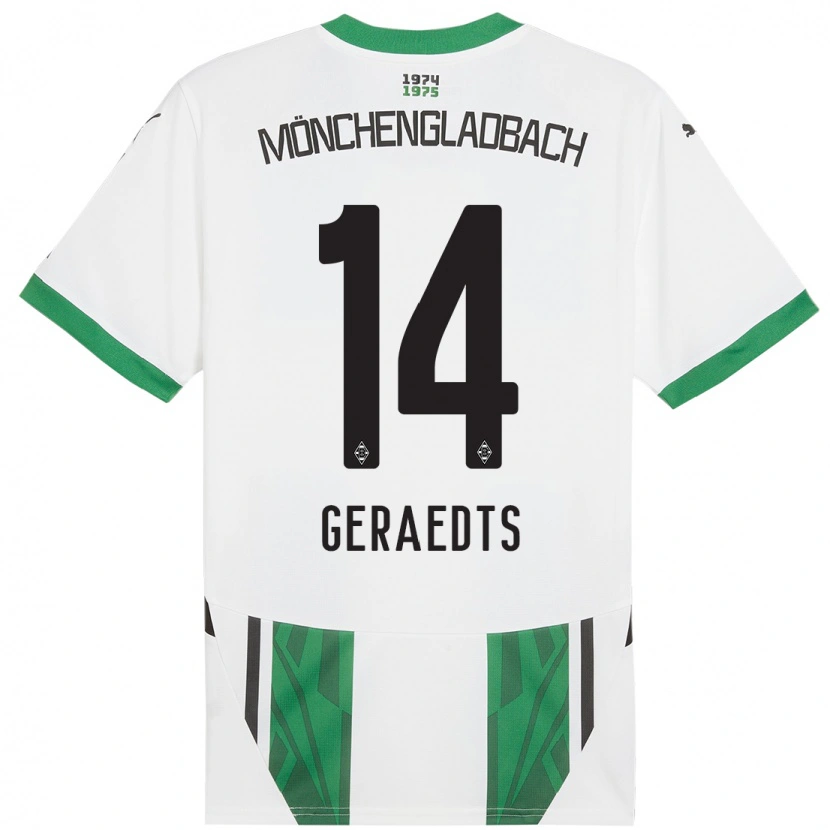 Danxen Mujer Camiseta Kelsey Geraedts #14 Blanco Verde 1ª Equipación 2024/25 La Camisa