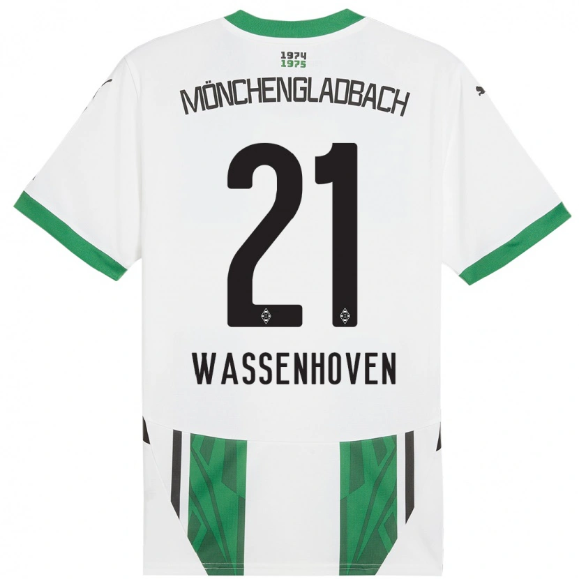 Danxen Mujer Camiseta Michelle Wassenhoven #21 Blanco Verde 1ª Equipación 2024/25 La Camisa