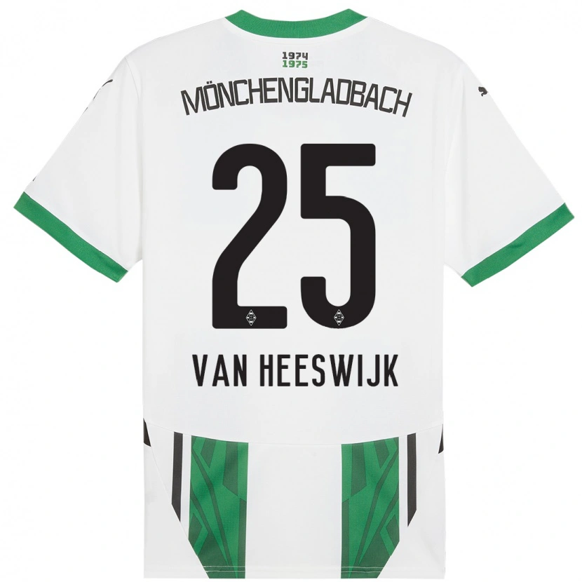 Danxen Mujer Camiseta Amber Van Heeswijk #25 Blanco Verde 1ª Equipación 2024/25 La Camisa