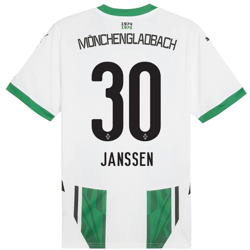 Danxen Mujer Camiseta Annalena Janssen #30 Blanco Verde 1ª Equipación 2024/25 La Camisa