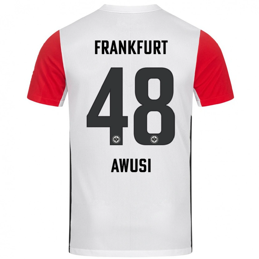 Danxen Mujer Camiseta Junior Awusi #48 Blanco Rojo 1ª Equipación 2024/25 La Camisa