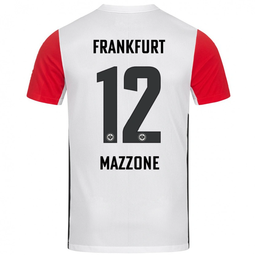 Danxen Mujer Camiseta Matteo Mazzone #12 Blanco Rojo 1ª Equipación 2024/25 La Camisa