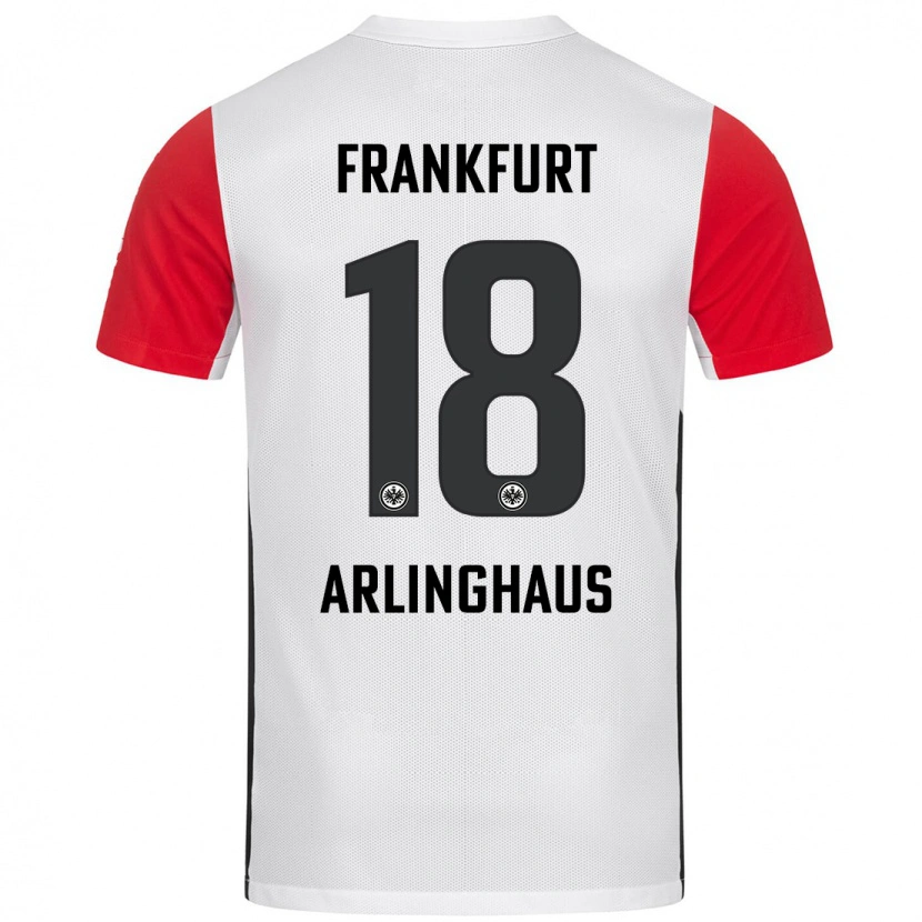 Danxen Mujer Camiseta Max Arlinghaus #18 Blanco Rojo 1ª Equipación 2024/25 La Camisa