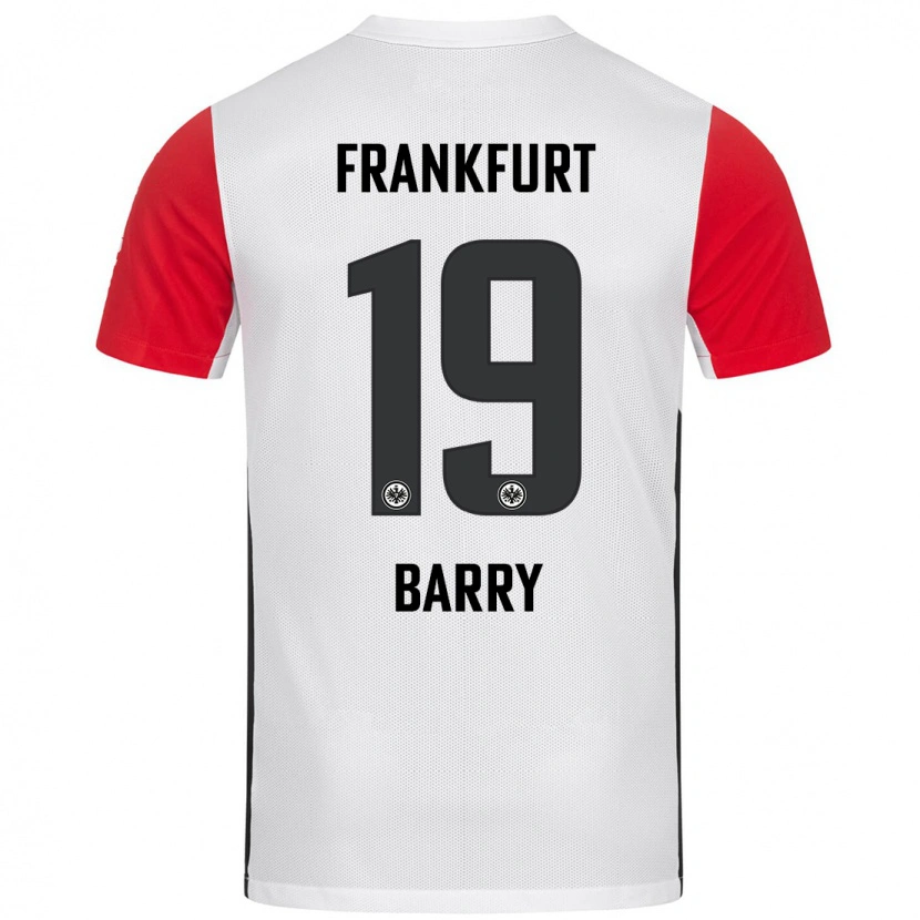 Danxen Mujer Camiseta Jasha Barry #19 Blanco Rojo 1ª Equipación 2024/25 La Camisa