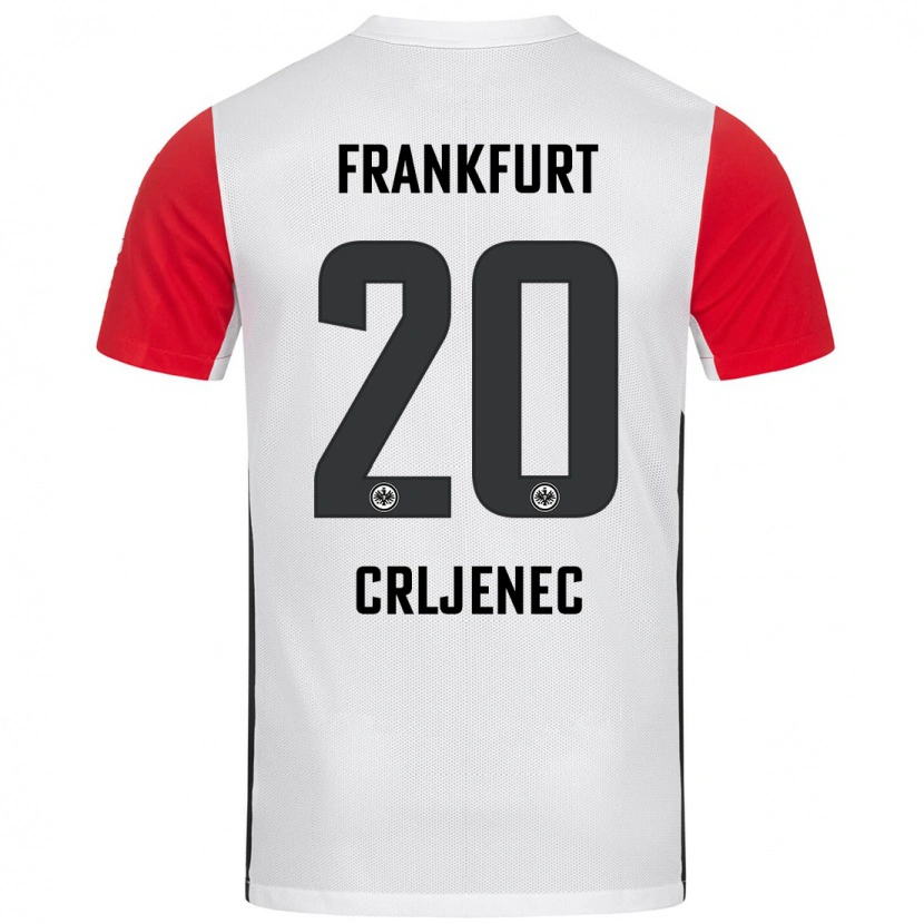 Danxen Mujer Camiseta Dominik Crljenec #20 Blanco Rojo 1ª Equipación 2024/25 La Camisa