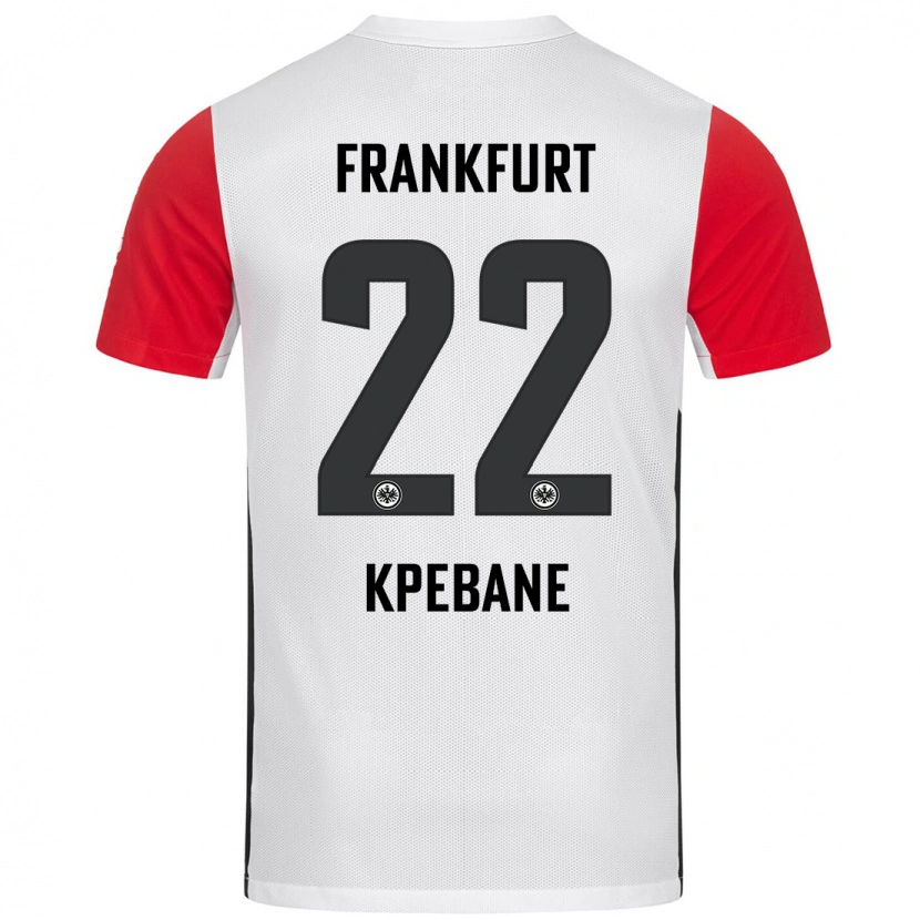 Danxen Mujer Camiseta Tamiou Kpebane #22 Blanco Rojo 1ª Equipación 2024/25 La Camisa