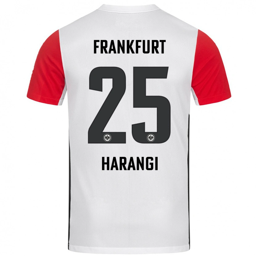 Danxen Mujer Camiseta Aiden Harangi #25 Blanco Rojo 1ª Equipación 2024/25 La Camisa