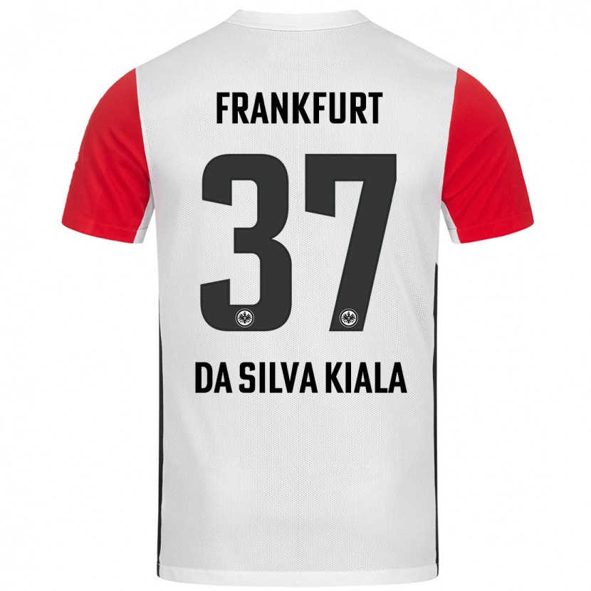 Danxen Mujer Camiseta Joel Da Silva Kiala #37 Blanco Rojo 1ª Equipación 2024/25 La Camisa