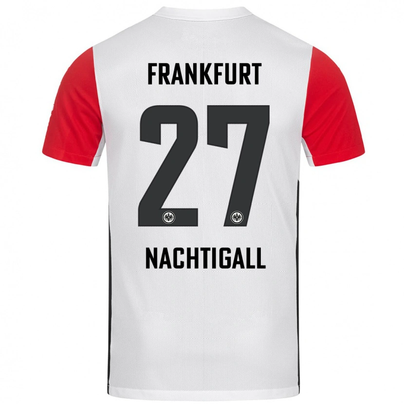 Danxen Mujer Camiseta Sophie Nachtigall #27 Blanco Rojo 1ª Equipación 2024/25 La Camisa