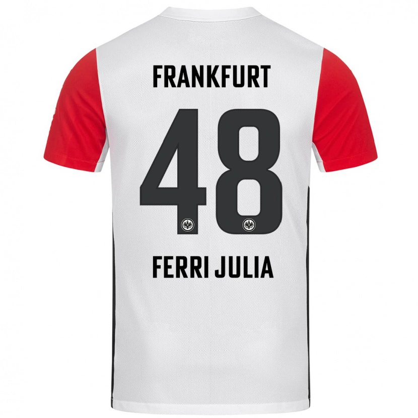 Danxen Mujer Camiseta Nacho Ferri #48 Blanco Rojo 1ª Equipación 2024/25 La Camisa