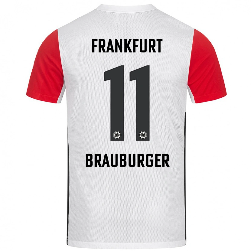 Danxen Mujer Camiseta Maximilian Brauburger #11 Blanco Rojo 1ª Equipación 2024/25 La Camisa