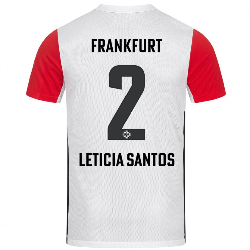 Danxen Mujer Camiseta Letícia Santos De Oliveira #2 Blanco Rojo 1ª Equipación 2024/25 La Camisa